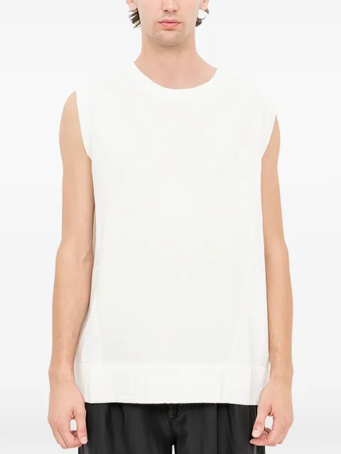 Andrea Ya'aqov panelled sleeveless T-shirt White 26MOPP09COTTON