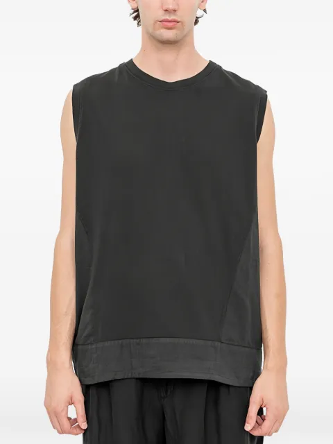 Andrea Ya'aqov panelled sleveless T-shirt Black 26MOPP09COTTON