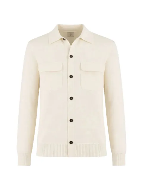 Eleventy patch-pocket button shirt jacket Neutrals M76MAGM22MAG0M008