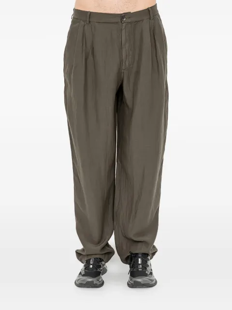 Andrea Ya'aqov pleated patch-pocket trousers Brown 26MSFT38