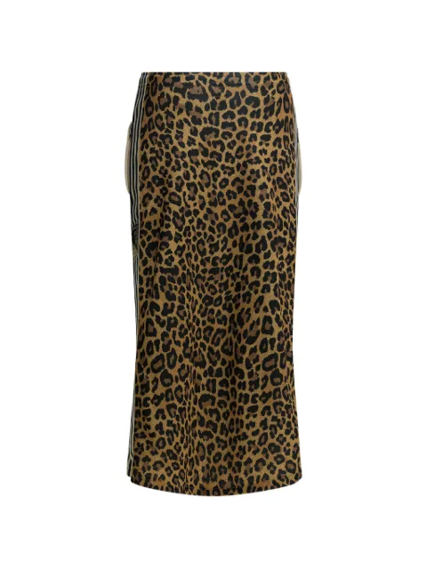 KAPITAL leopard-print midi skirt Neutrals EK1845SKBROWN