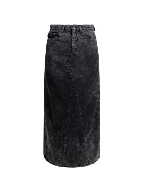 KAPITAL seam detail midi skirt Black K2509SK089BLACK