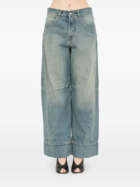 Andrea Ya'aqov high-cuff jeans Blue 26WDEN29COTTON