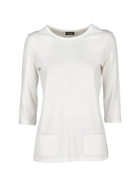 CHANEL Pre-Owned patch-pocket T-shirt White CVM22126