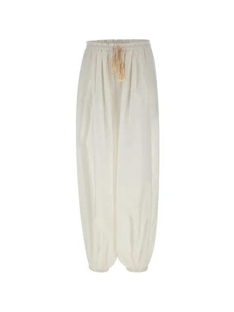The Garment Bazaar drawstring tassel trousers White 22434000