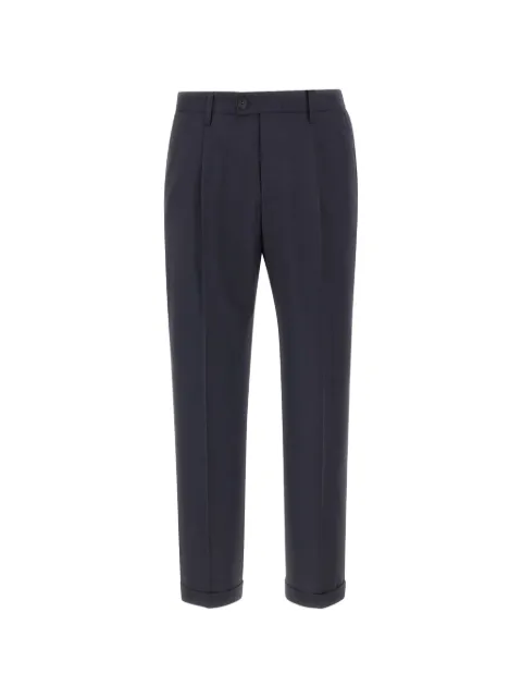 DEVORE pleats flap wool trousers Blue DVR44CW20070394