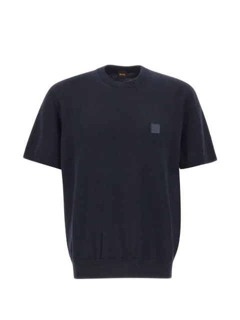 BOSS Kanacho logo patch short-sleeve T-shirt Blue 50561004