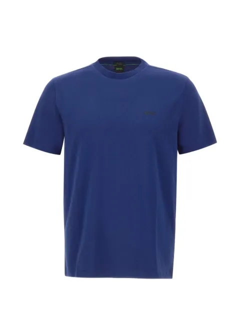 BOSS logo-print jersey T-shirt Blue 50506373