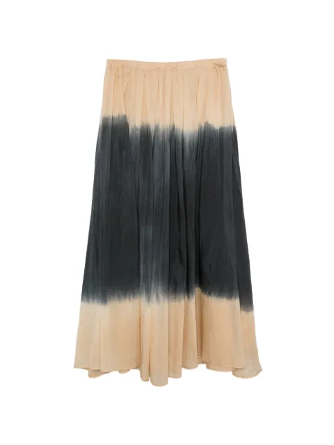 Roberto Collina tie-dye pleated skirt Neutrals 261FXA59067