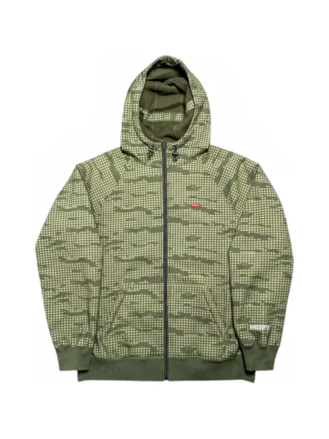 Supreme Windstopper grid-camo hoodie Green SU27131