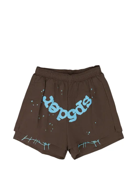 SP5DER OG Web double-layer shorts Brown SP5DER378