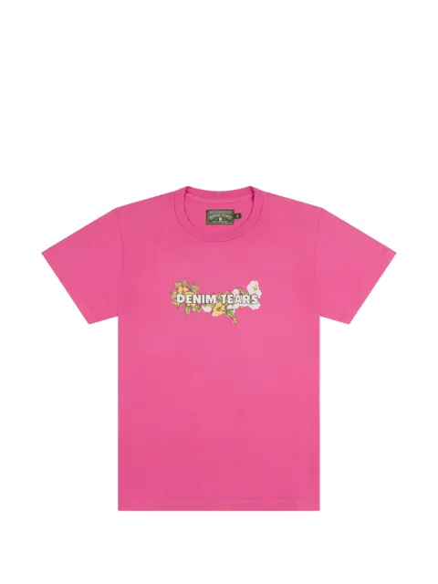Denim Tears floral-logo T-shirt Pink DT529