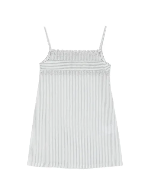 Low Classic stripe lace-trim dress White LW265DR05ST