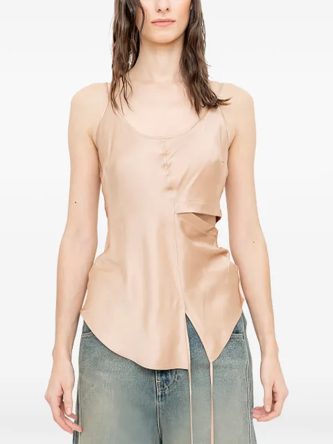 Andrea Ya'aqov cut-out asymmetric tank top Neutrals 26WCAM04VISCOSE