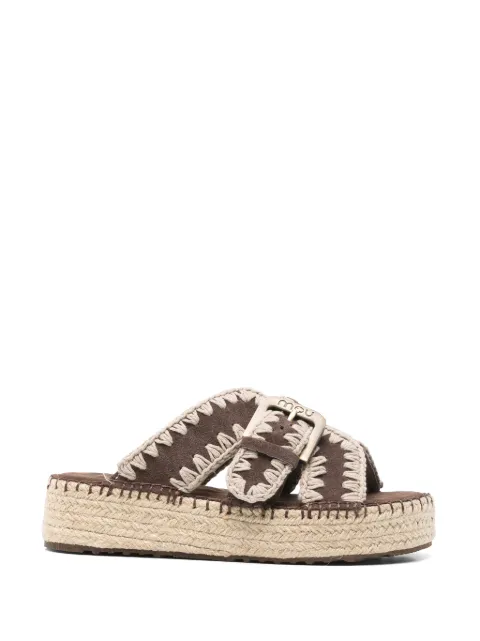 Mou buckle strappy sandals Brown SW641003ADPBRO
