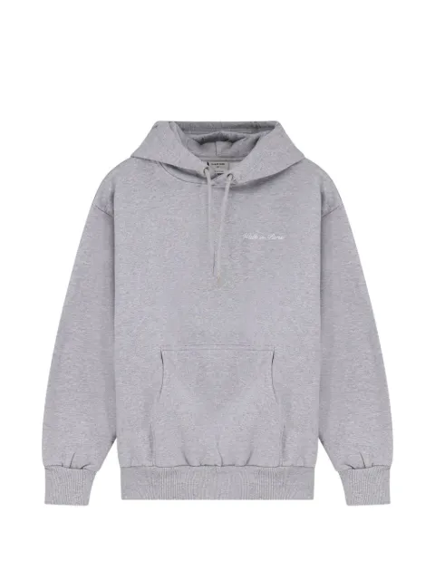 WALK IN PARIS Timeless embroidered hoodie Grey TIMELESSGREYHOODIENOIR