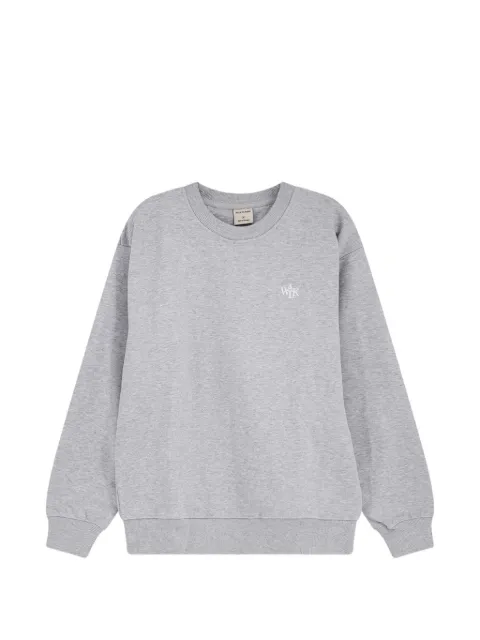 WALK IN PARIS crew-neck logo-detail sweater Grey THEGREYFLEECELESWEATGRIS