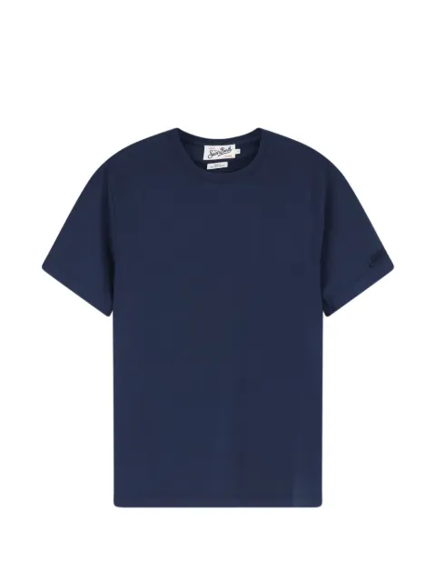 MC2 Saint Barth embroidered-logo cotton-crepe t-shirt Blue ORS000100097L61