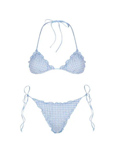 MC2 Saint Barth Sagitami vichy pattern bikini Blue SAGI00109457L31