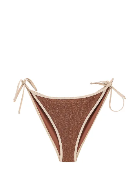 MC2 Saint Barth Virgo glitter-effect side-tie bikini bottoms Brown VIR000509267L1811