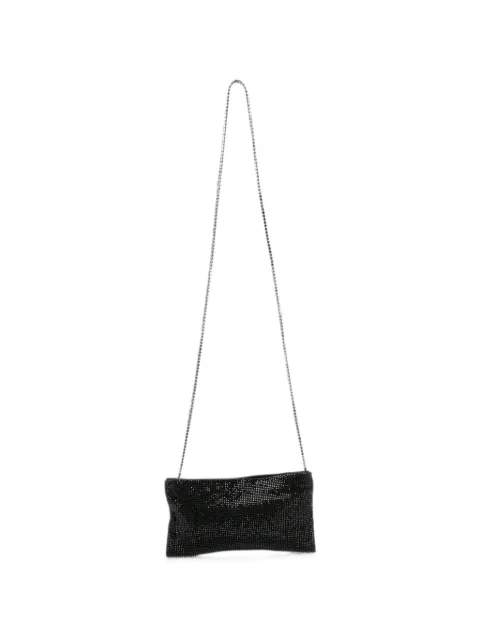 Benedetta Bruzziches crystal-embellished mesh clutch bag Black 0015
