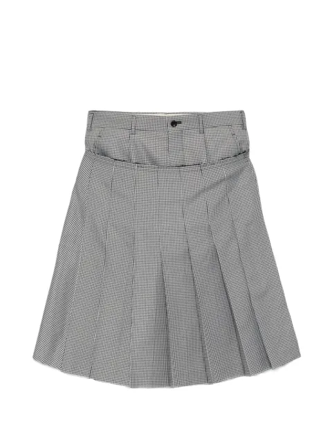Comme Des Garçons Comme Des Garçons pleated check midi skirt Black RQP008