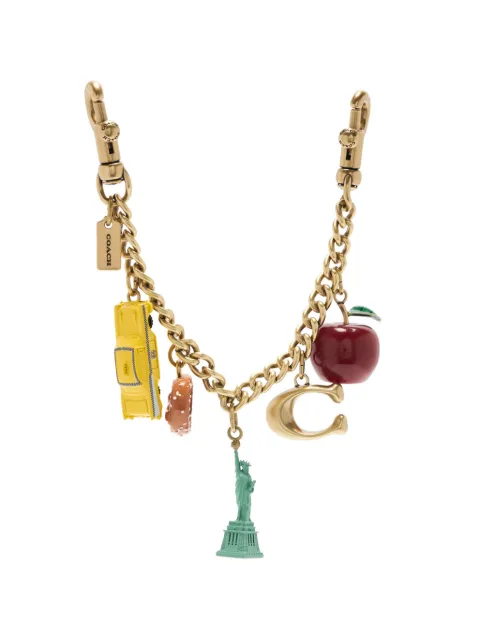 Coach New York-motif chain bag charm Gold CCX50