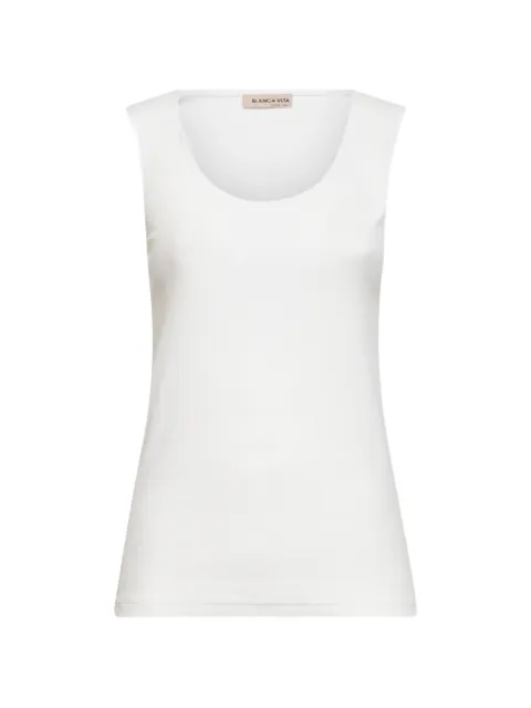 Blanca Vita scoop-neck tank top White 6027080301003