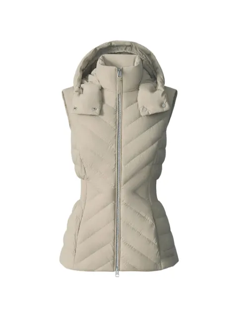 Mackage Hoshi hooded chevron quilted vest Neutrals P003329HOSHI