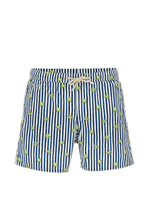 MC2 Saint Barth Comfort Light striped octopus-print swim shorts Blue LIG001601640L