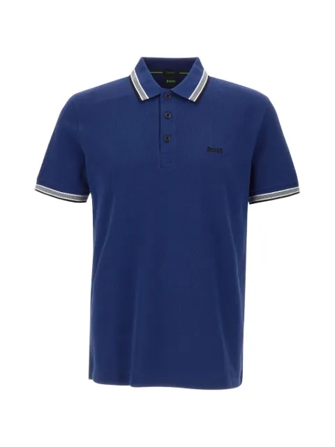 BOSS Paddy striped trim polo shirt Blue 50469055