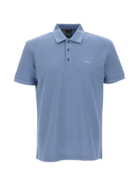 BOSS Paddy embroidered pique polo shirt Blue 50469055
