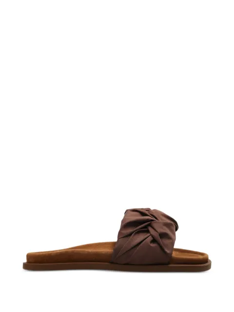 Inuikii ruched flat sandals Brown 10040030122