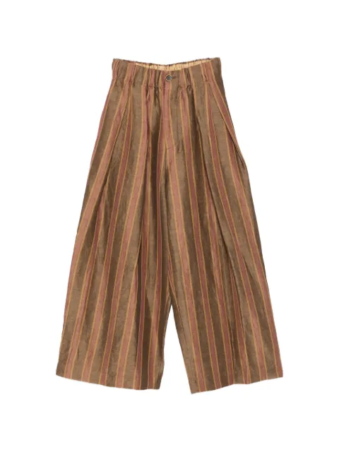 Uma Wang Poetic striped palazzo pants Brown UP3022