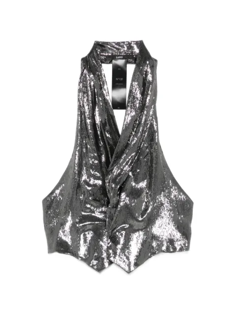 SAPIO sleeveless top Silver N12