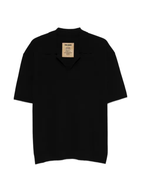 Uma Wang V-neck short-sleeve T-shirt Black UK7543