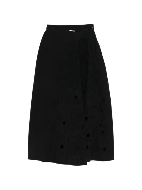 Gentry Portofino appliqué midi skirt Black D318LV