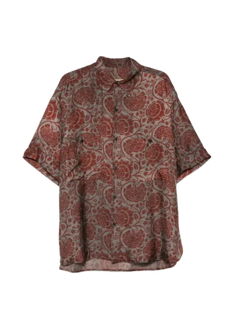 Uma Wang Teorya floral-print shirt Red UM1528
