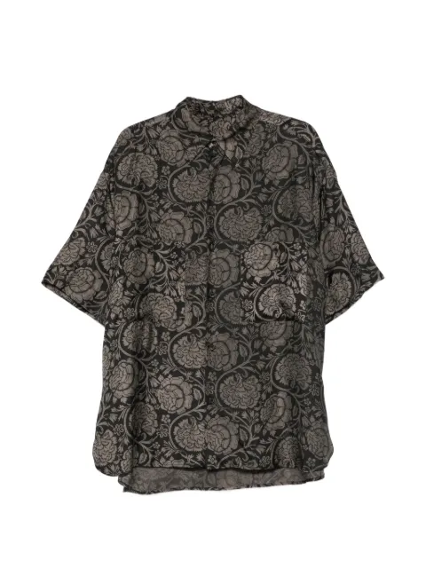 Uma Wang Teorya floral-print shirt Black UM1528