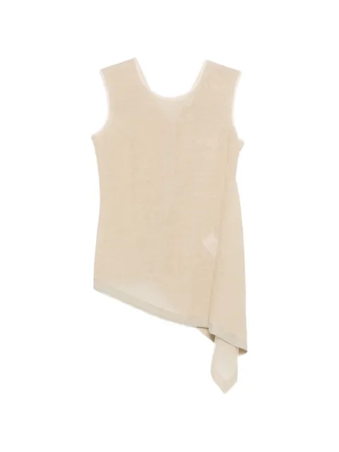 Gentry Portofino sleeveless asymmetric top Neutrals S6GD228HI