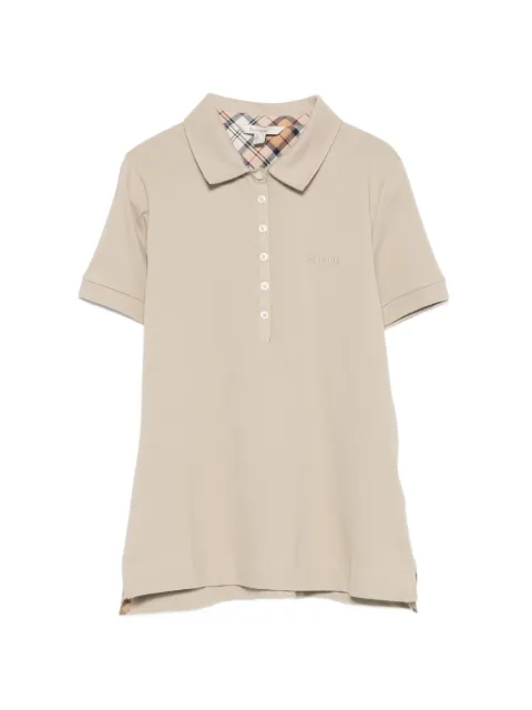 Barbour buttoned polo shirt Neutrals LML0634SN31