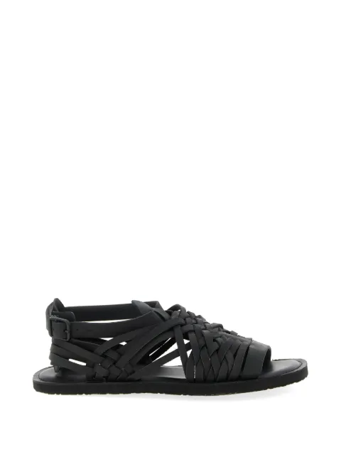 Yohji Yamamoto braided leather sandals Black HKE03768BLACK2