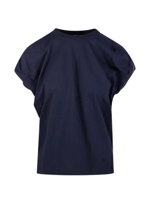 Nude ruched T-shirt Blue 1103E26438