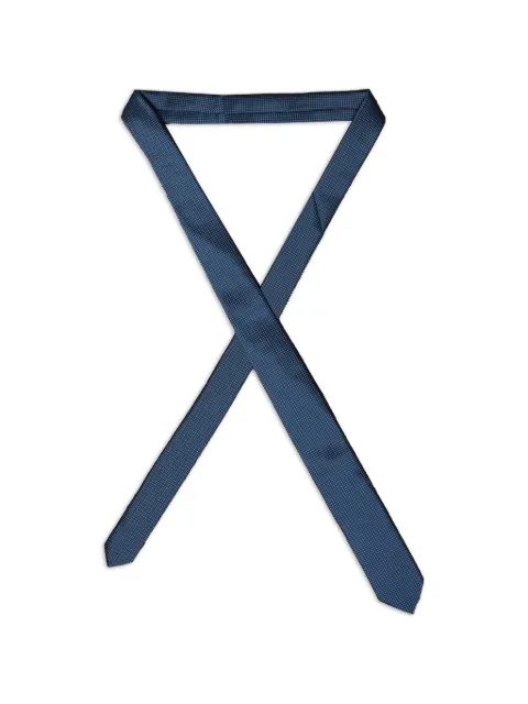ROBERTO CLERICI micro-dot silk tie Blue CRAVATTAPUNTINIPICCOLIBLU
