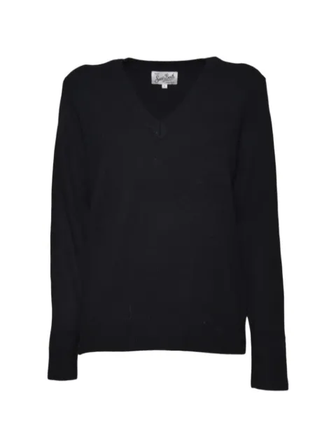 MC2 Saint Barth V-neck knitted sweater Black PIG0002