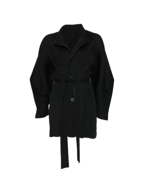 Pleats Please Issey Miyake buttoned coat Black PP58JA212
