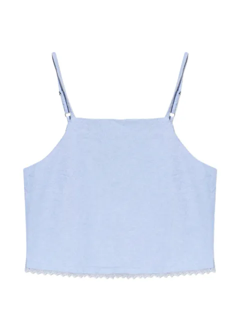 American Vintage lace-trim Feoly top Blue FEO07AE26