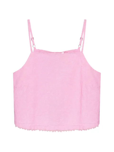 American Vintage Feoly ace-trim spaghetti-strap top Pink FEO07AE26