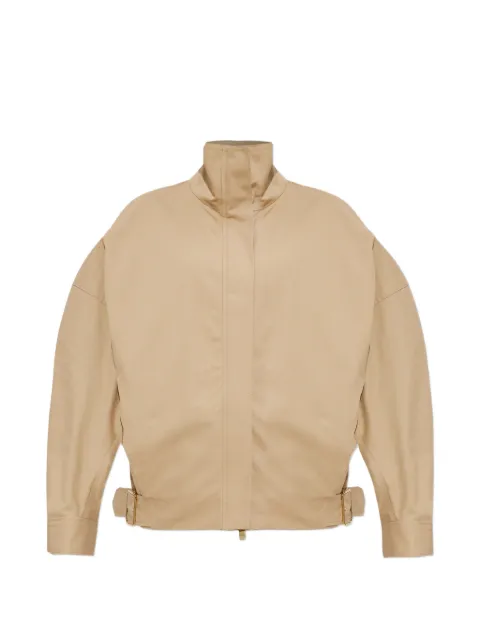 DARKPARK Celine high neck belted jacket Neutrals WJA16FAC171