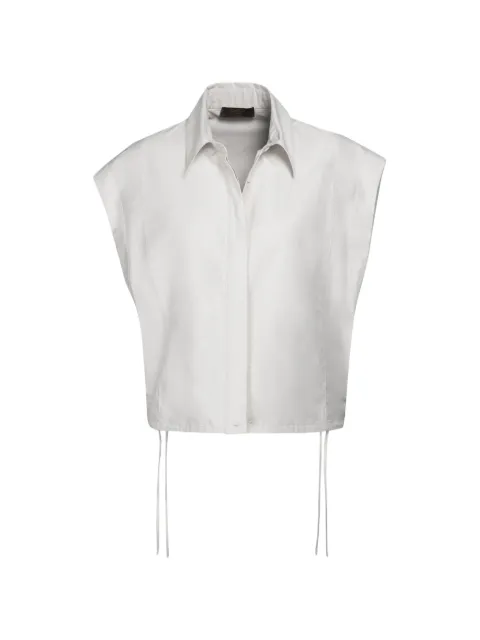 Moorer JESSY-WFC string-detail cotton shirt White MODCM100042WFC